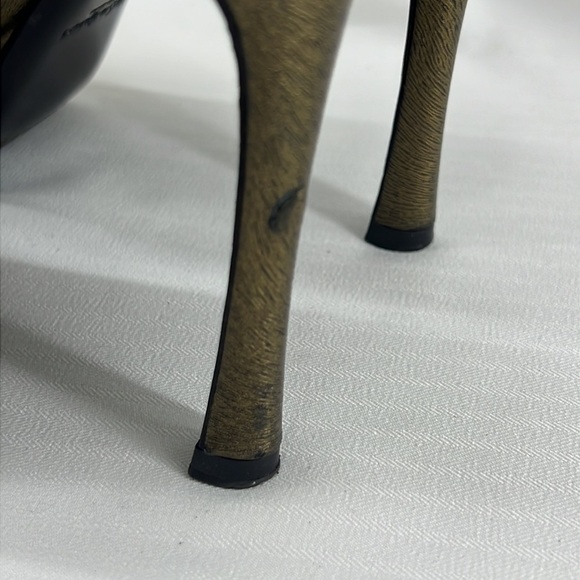 YSL Yves Saint Laurent open toe pumps heels bronze 38 - Picture 7 of 15